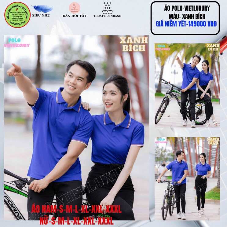 Áo Polo VIETLUXURY màu xám xanh