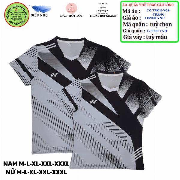 Áo Quần Thể Thao Cầu Lông Y01 - Trắng