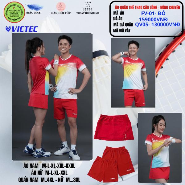 Áo Quần Thể Thao Cầu Long - Bóng Chuyền FV-01-Đỏ