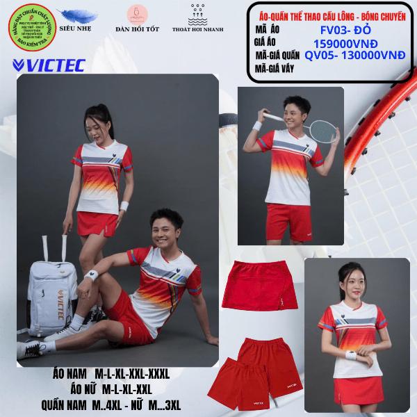 Áo Quần Thể Thao Cầu Long - Bóng Chuyền FV-03-Đỏ