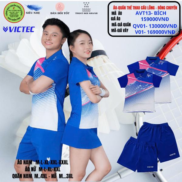 Bộ áo quần thể thao cầu lông AVT13- Bích 
