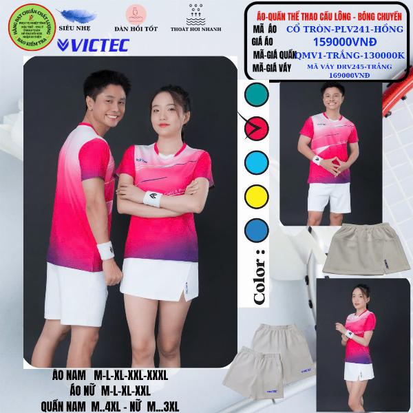 Áo Quần Thể Thao Cầu Long - Bóng Chuyền Cổ Tròn PLV241- X Hồng