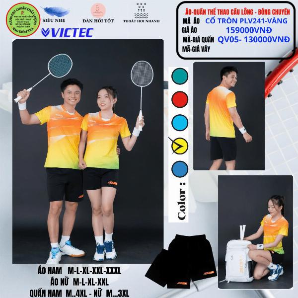 Áo Quần Thể Thao Cầu Long - Bóng Chuyền Cổ Tròn PLV241- Vàng
