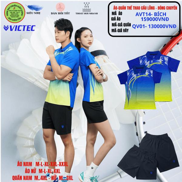Bộ áo quần thể thao cầu lông  AVT14 - Bích 