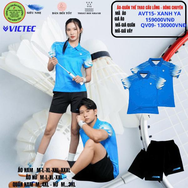 Áo quần thể thao cầu lông AVT15- Xanh YA