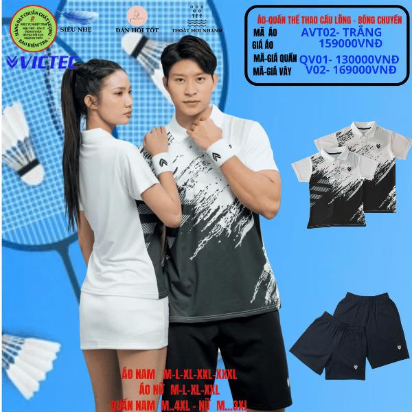 Áo Quần Thể Thao Cầu Long - Bóng Chuyền AVT02- Trắng