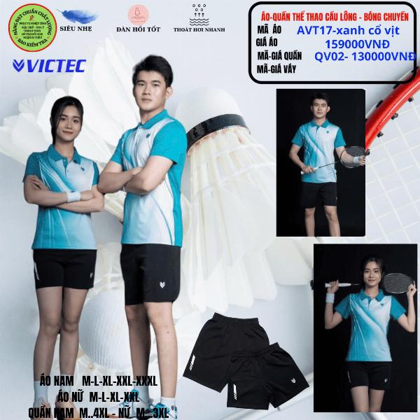 Áo quần thể thao cầu lông  AVT16 - Xanh Cổ Vịt
