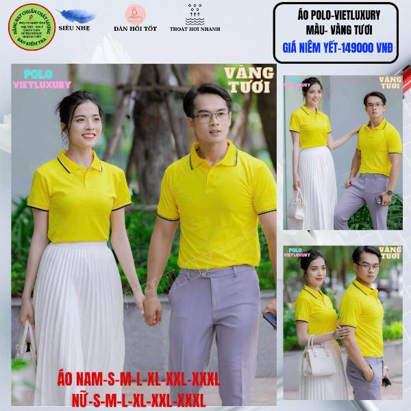 Áo Polo VIETLUXURY Màu Vàng Tươi