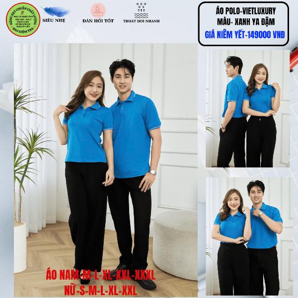 Áo Polo VIETLUXURY màu Xanh YA Đậm