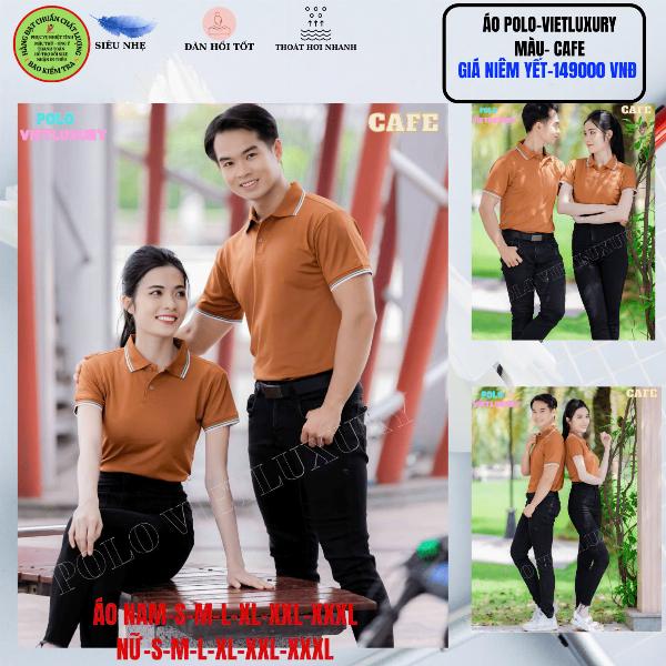 Áo Polo VIETLUXURY Màu Cà Phê