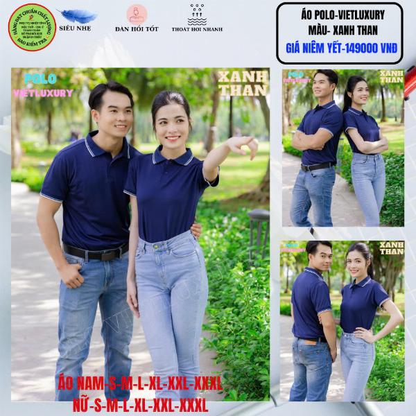 Áo Polo VIETLUXURY Màu Xanh Than