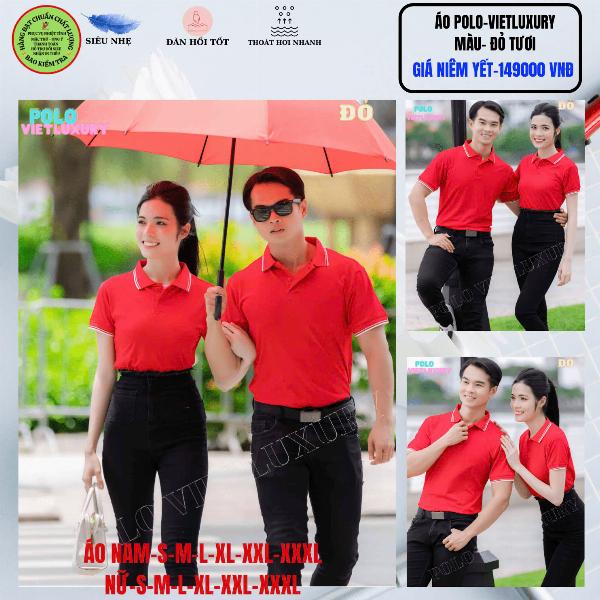Áo Polo VIETLUXURY màu Đỏ Tươi