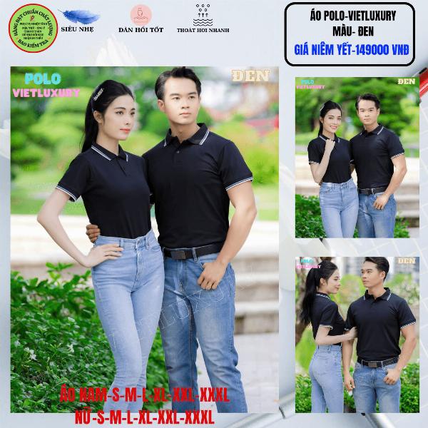 Áo Polo VIETLUXURY Màu Đen