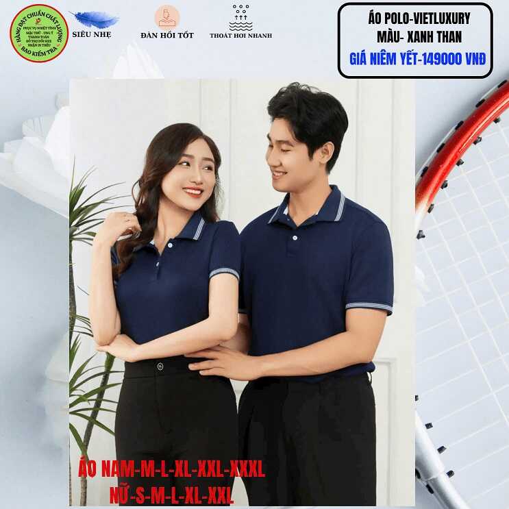 Áo Polo VIETLUXURY màu xanh than
