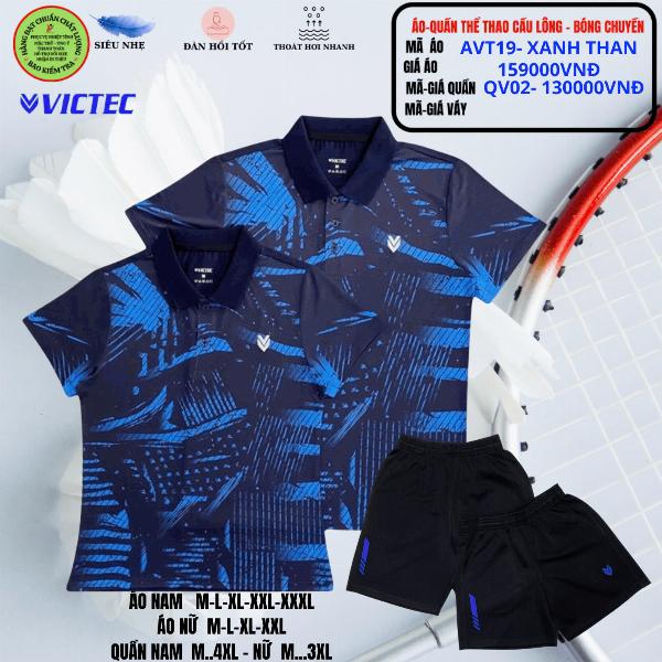 Áo quần thể thao cầu lông  AVT19- Xanh Than 