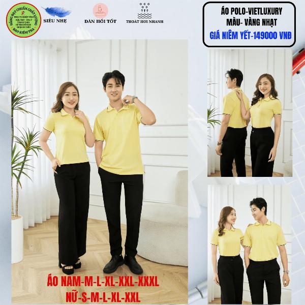 Áo Polo VIETLUXURY Màu Vàng Nhạt