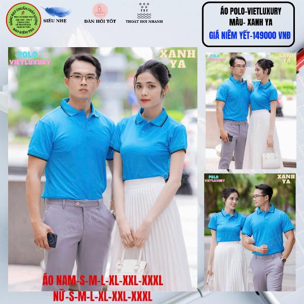 Áo Polo VIETLUXURY Màu Xanh YA