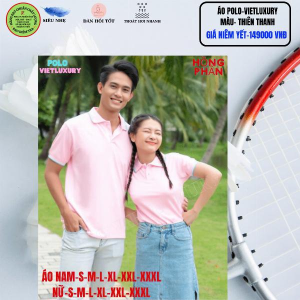 Áo Polo VIETLUXURY Màu Thiên Thanh 